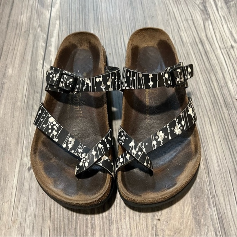 Papillio by Birkenstock Black White Print Mayari Sandals